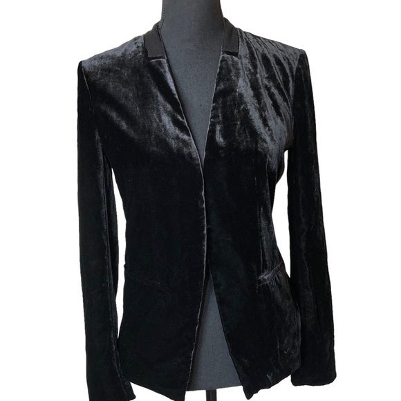 Mika Mendel Velour Open Front Blazer with Crochet detail XS - Picture 2 of 11